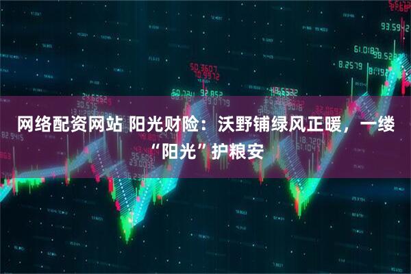 网络配资网站 阳光财险：沃野铺绿风正暖，一缕“阳光”护粮安